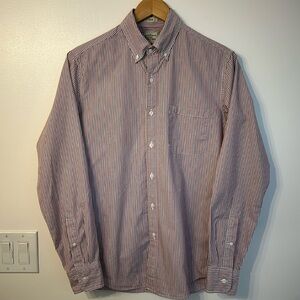 J. Crew Men’s Pinstripe Slim Cut 2-Ply Button Down Shirt